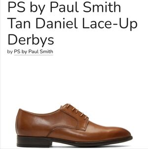 Men's Paul Smith Daniel Brown Leather Dress Shoes - EU 8 US 9 Great Condition